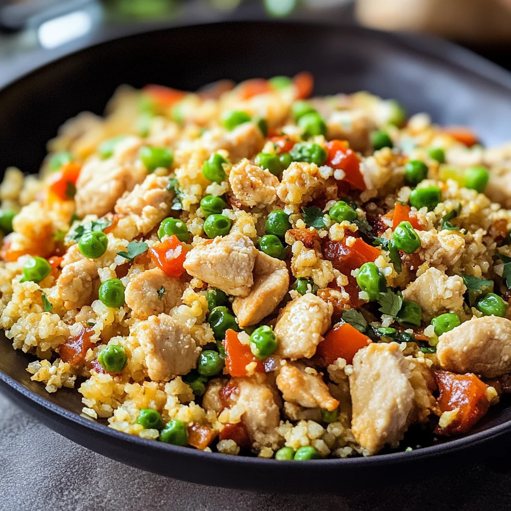 Cauliflower Chicken Fried “Rice”