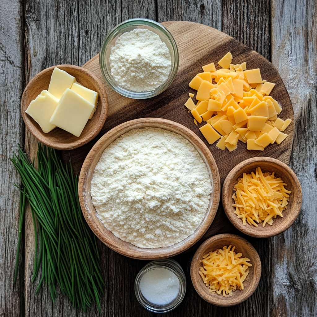 Cheddar Chive Scones ingredients