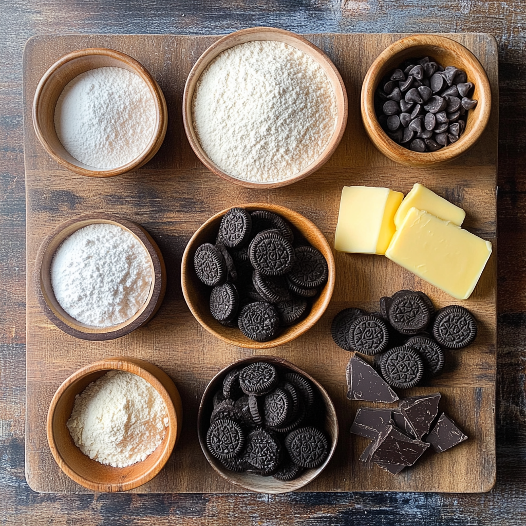 Chewy Oreo Chocolate Chip Cookies ingredients