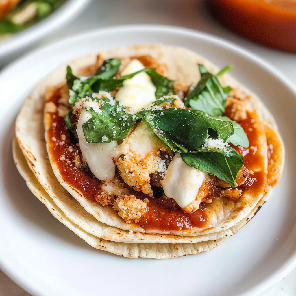 Chicken Parm Smash Tacos