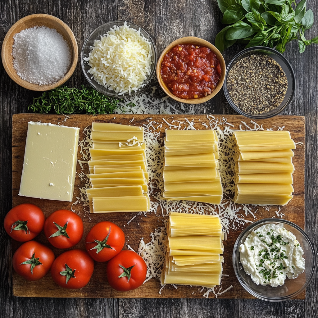 Christmas Eve Lasagna ingredients