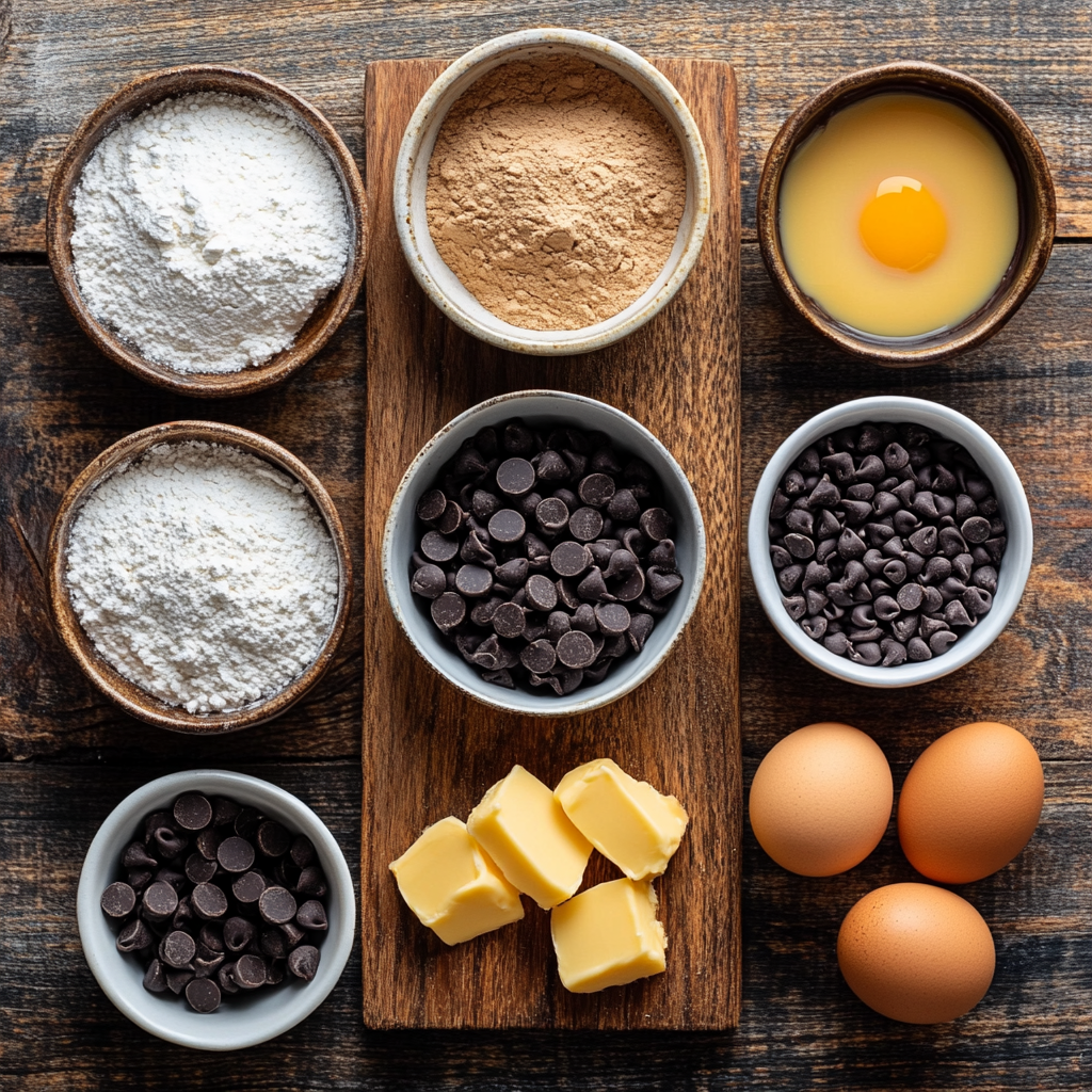 Copycat Levain Bakery Dark Chocolate Peanut Butter Chip Cookies ingredients