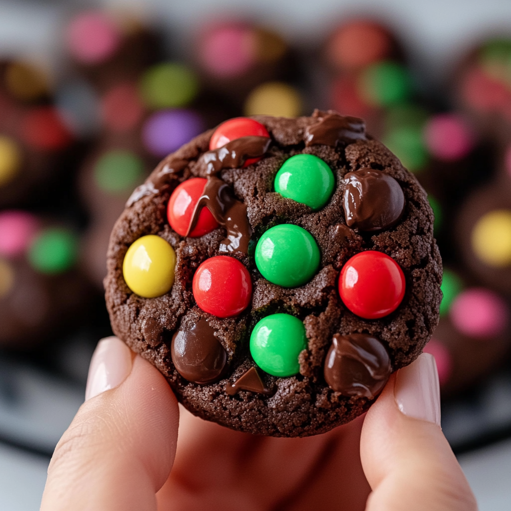 Double Chocolate M&M Cookies