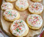 Drop Sugar Cookies with Vanilla Buttercream Frosting