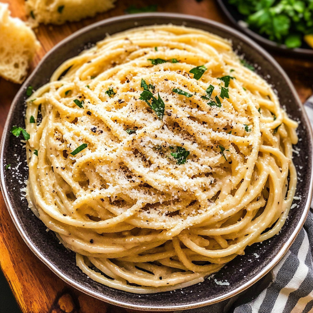 Easy Bucatini Cacio e Pepe
