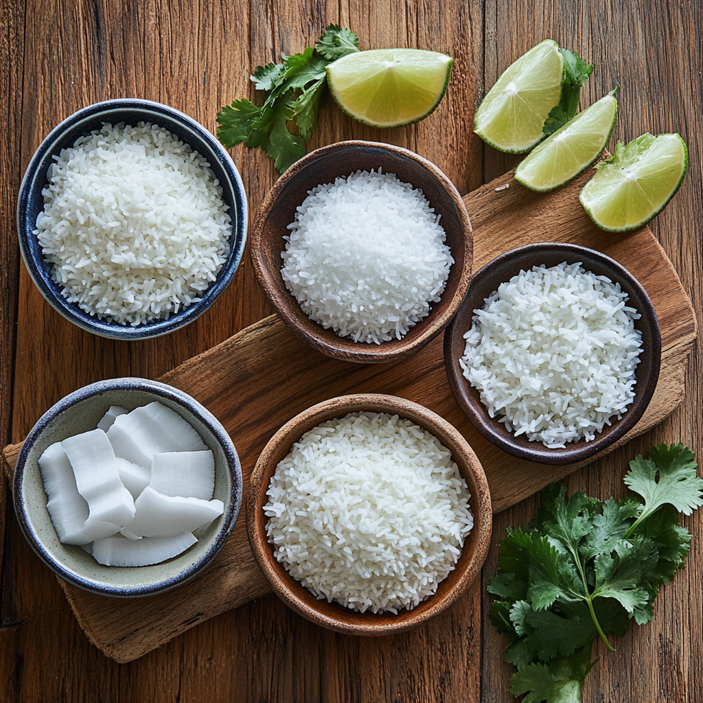 Easy Coconut Rice ingredients