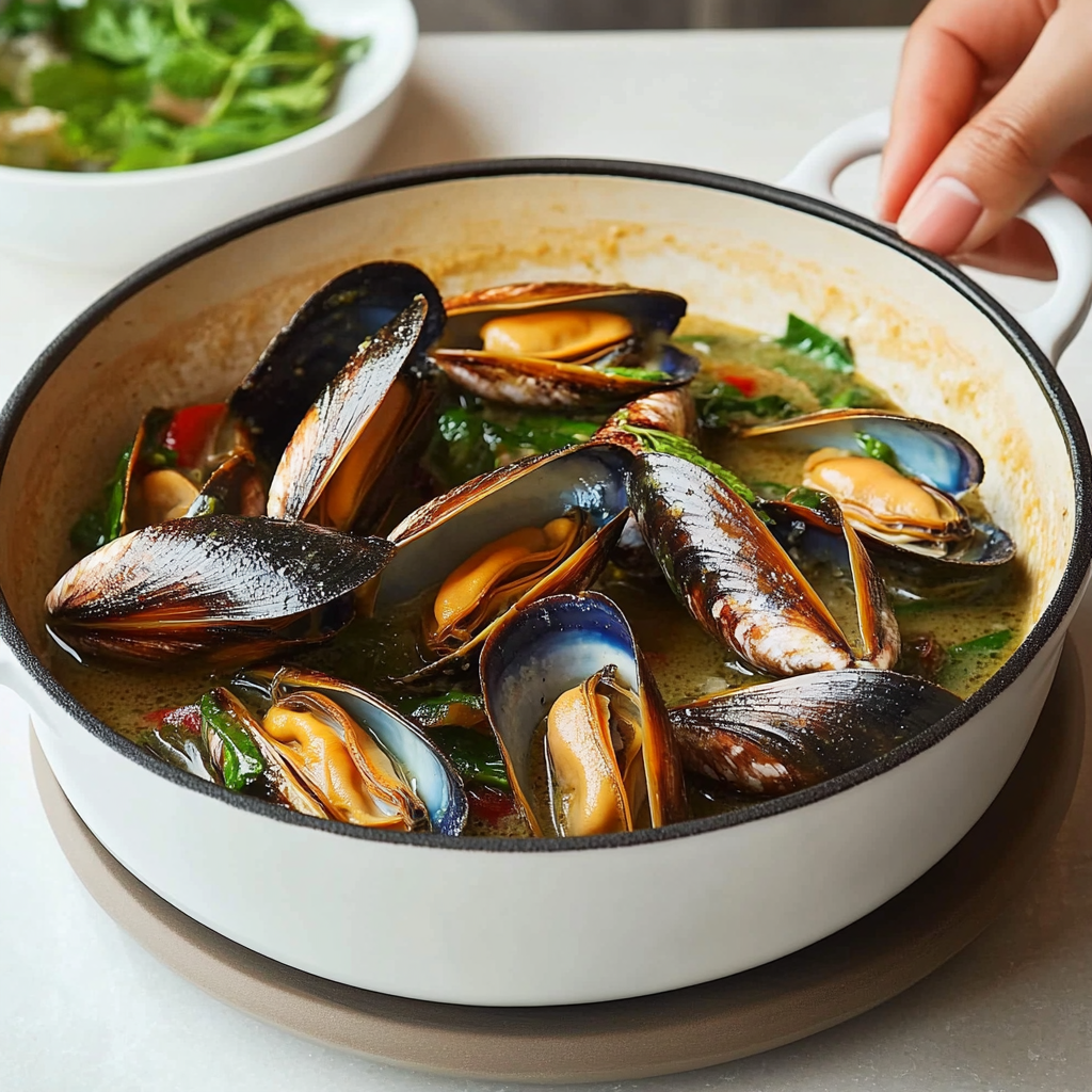 Green Curry Mussels