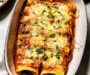 Homemade Crepe Manicotti with Spinach Ricotta Filling