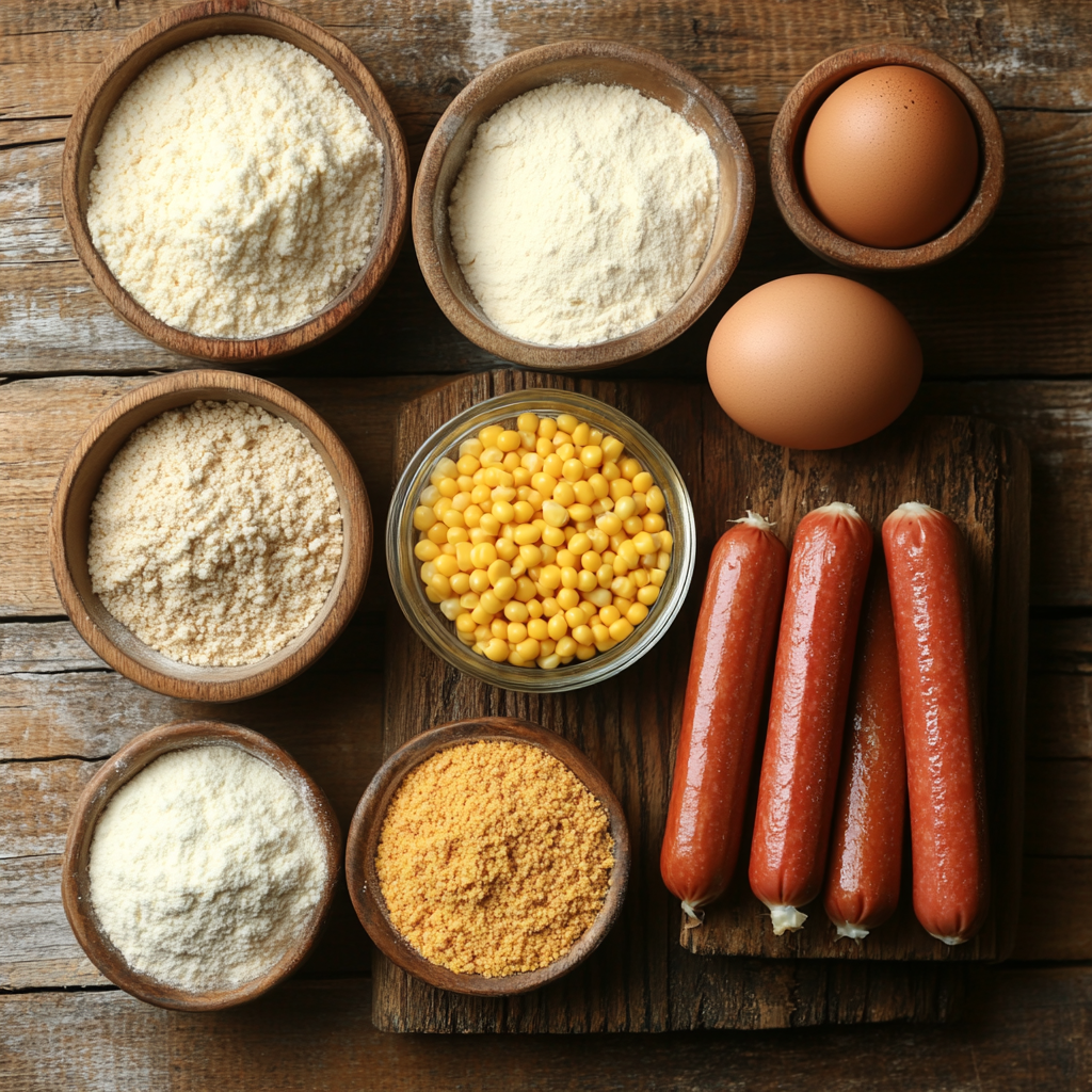 Homemade Mini Corn Dogs ingredients