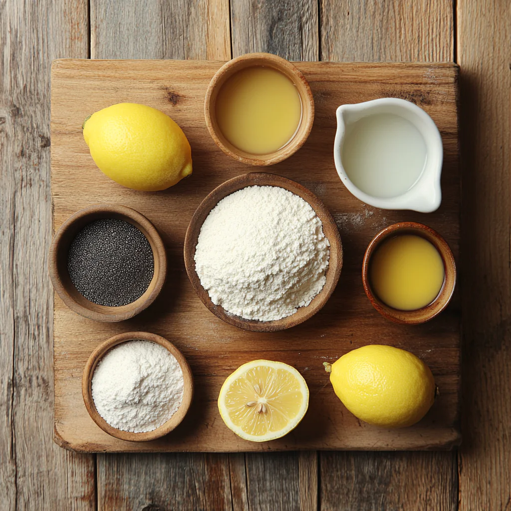 Lemon Poppy Seed Muffins ingredients