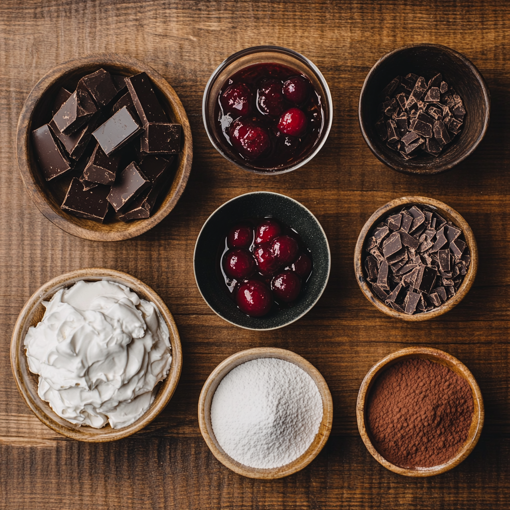 Mini Black Forest Trifles ingredients