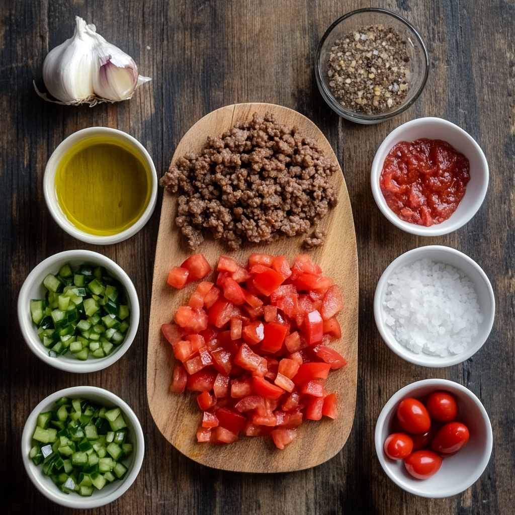 One Pan Picadillo ingredients