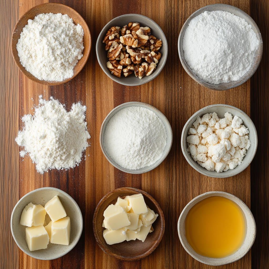 Peppermint Snowball Cookies ingredients