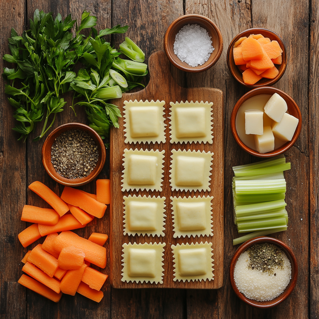 Ravioli Soup ingredients