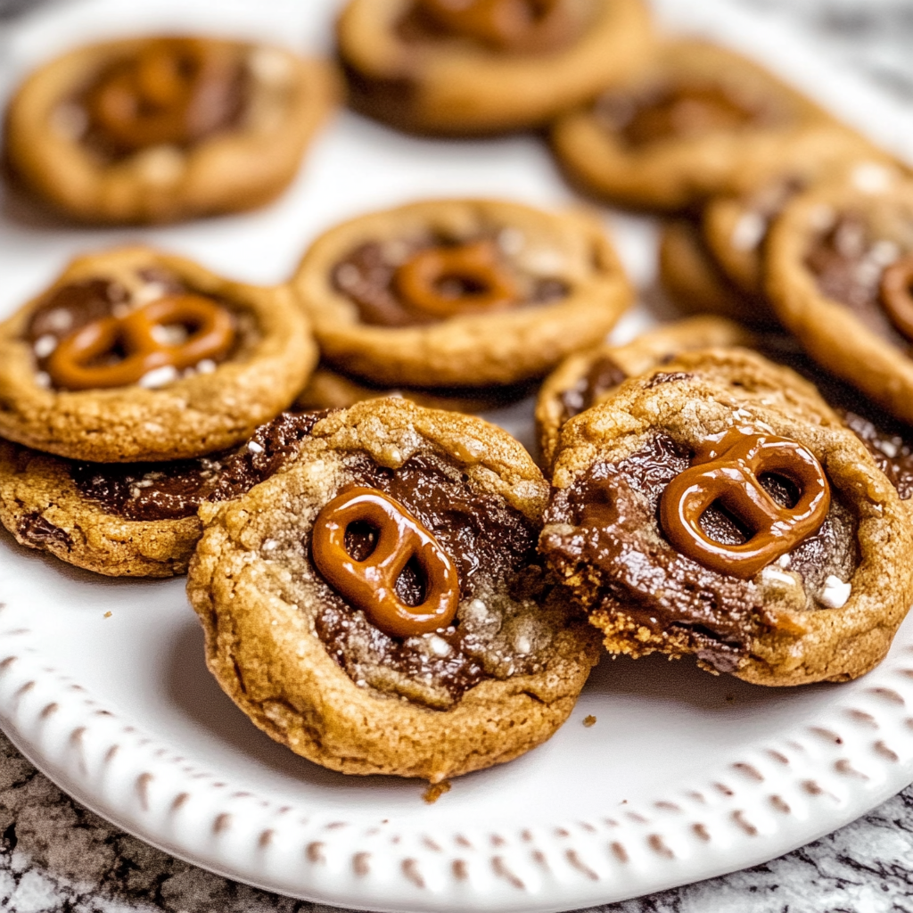 Salted Caramel Pretzel Chocolate Chip Cookies