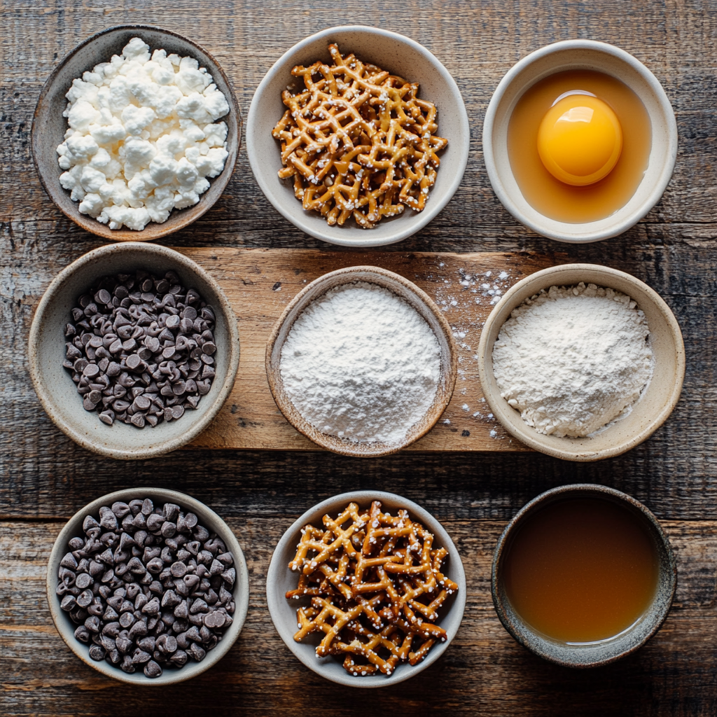 Salted Caramel Pretzel Chocolate Chip Cookies ingredients