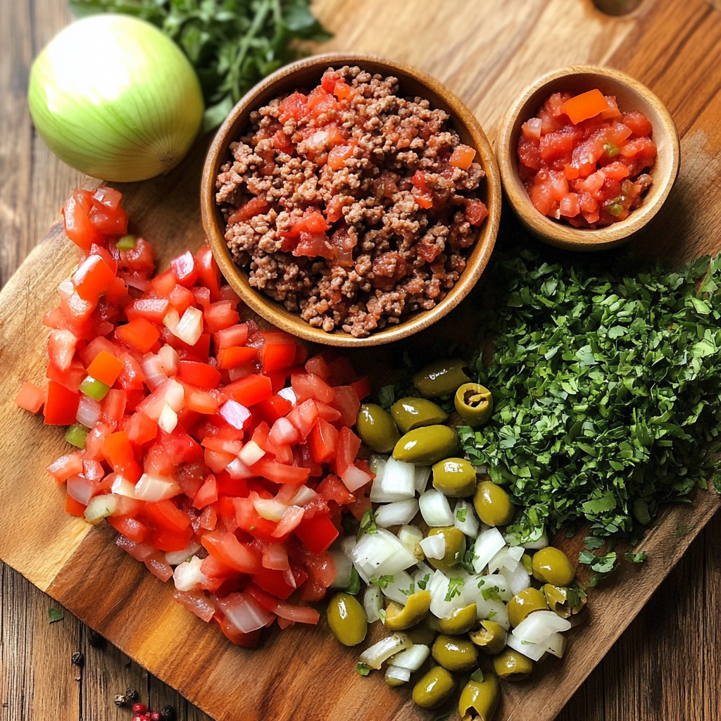 Slow Cooker Cuban Picadillo ingredients