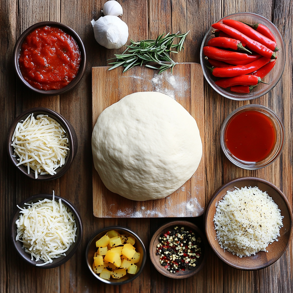 Slow Cooker Pizza ingredients
