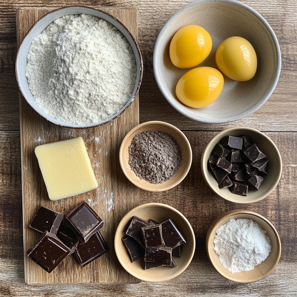 Small Batch Chocolate Chunk Cookie Bars ingredients