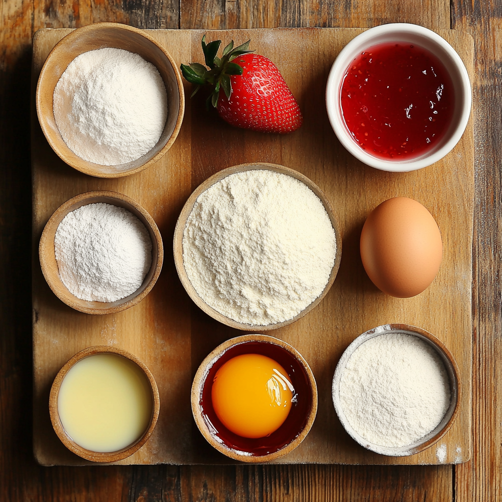 Strawberry Cardamom Linzer Cookies ingredients