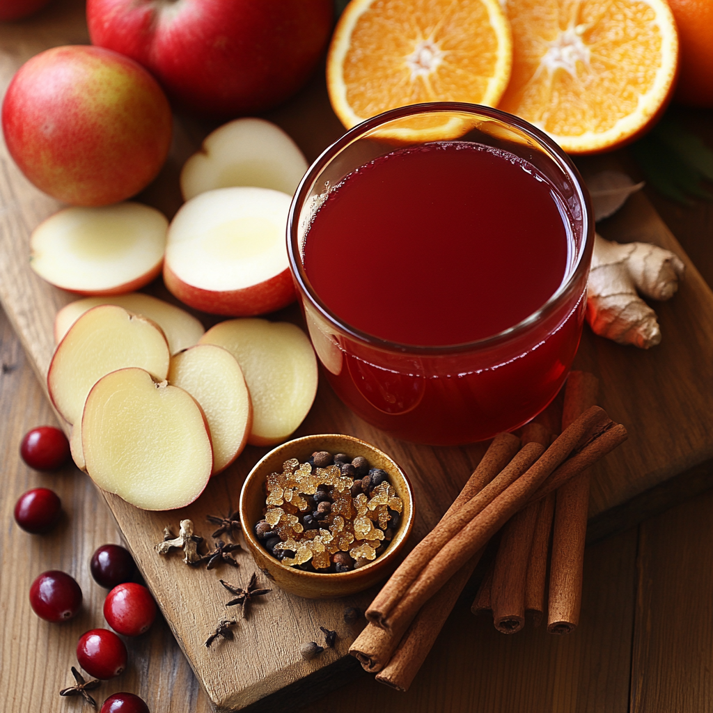 Warm Christmas Punch ingredients