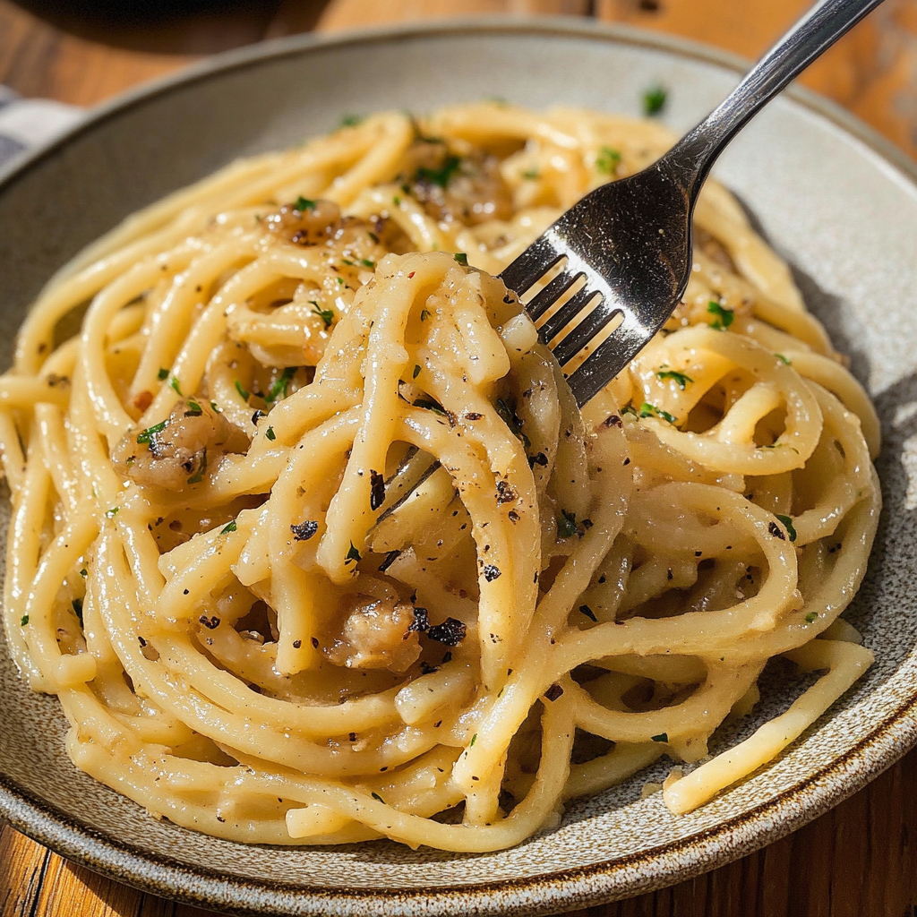 caramelized onion pasta