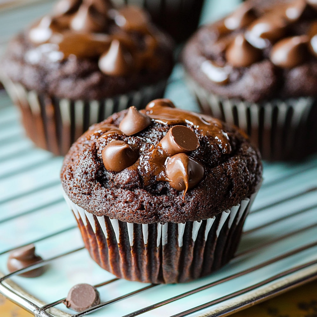 chocolate chocolate chip muffins