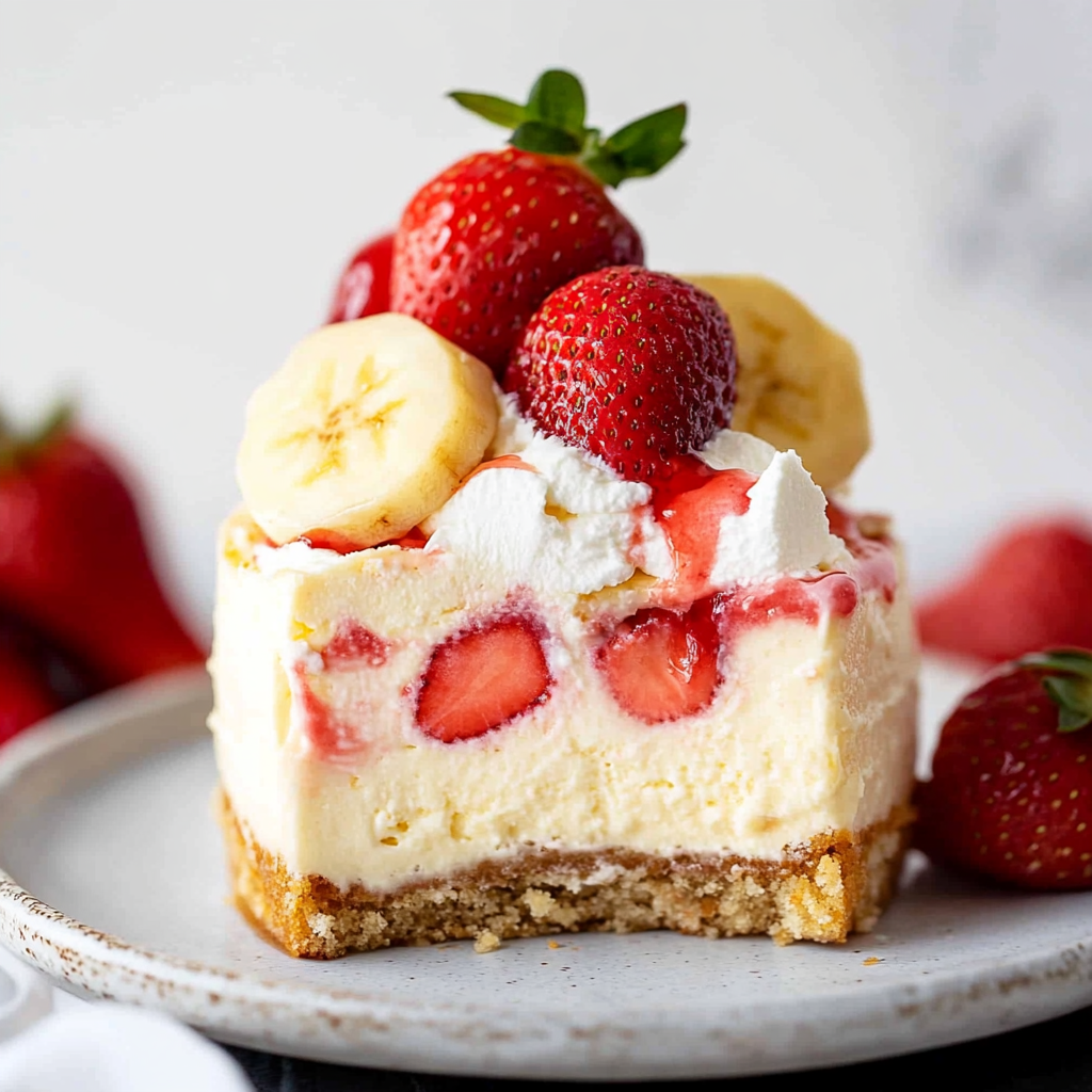 strawberry cheesecake banana pudding