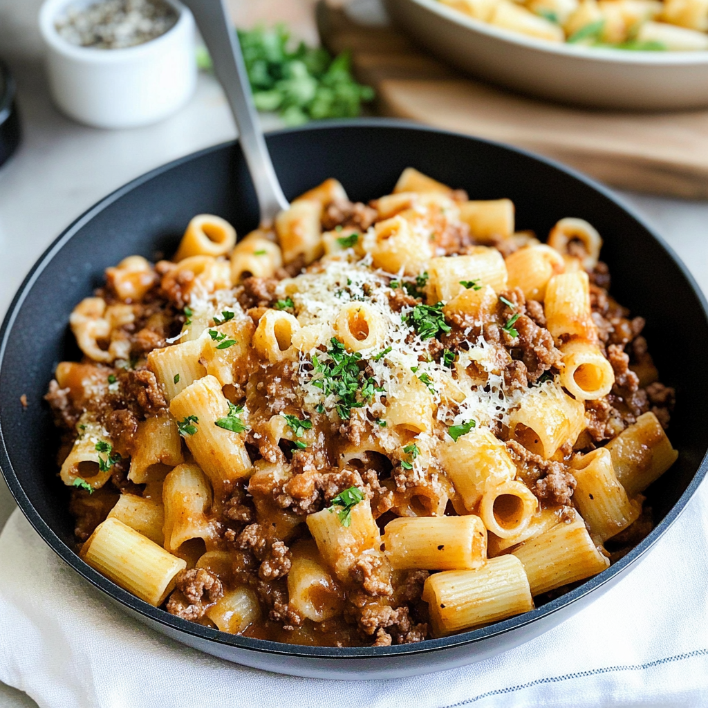 Cheesy Beef Pasta Skillet