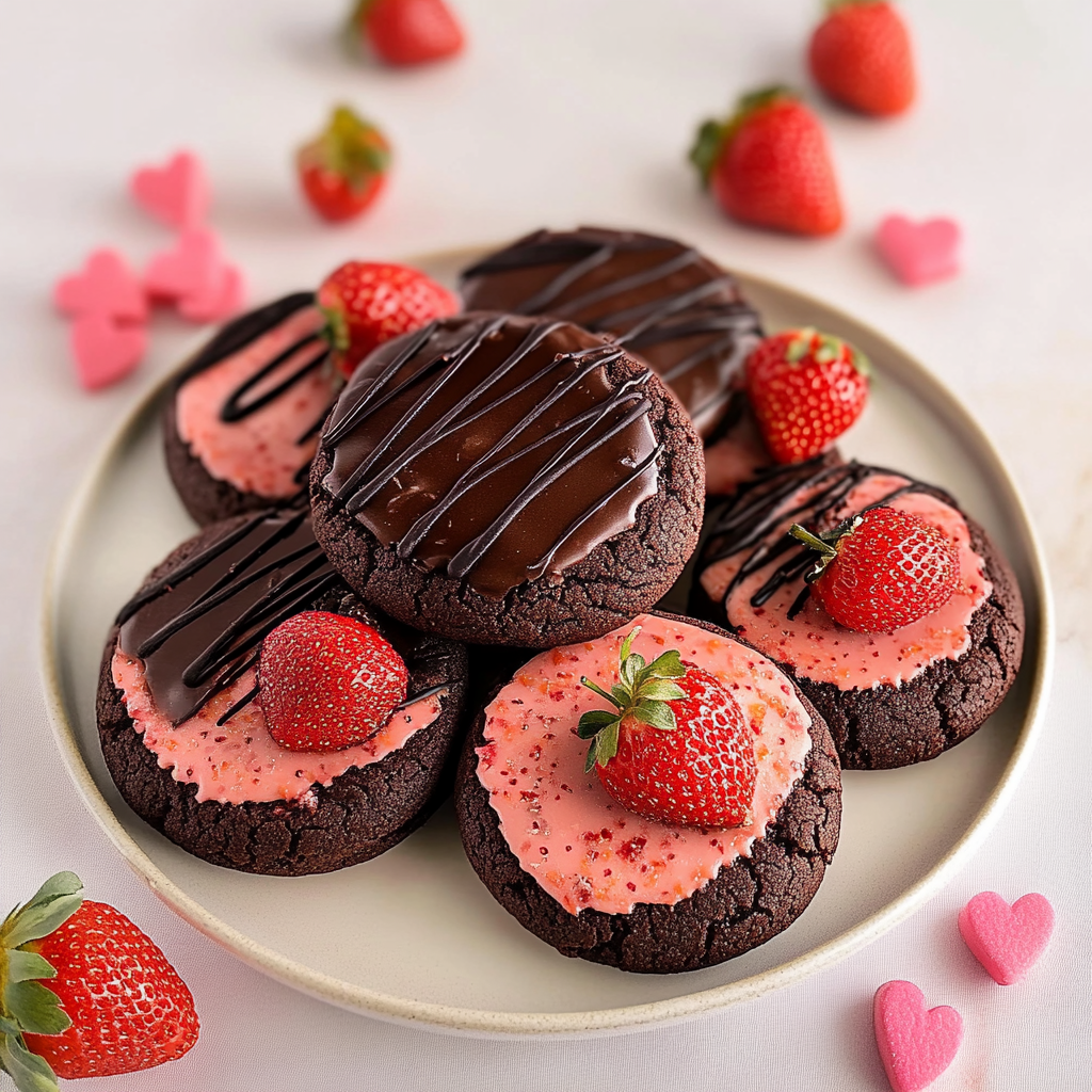 Chocolate Covered Strawberry Cookies