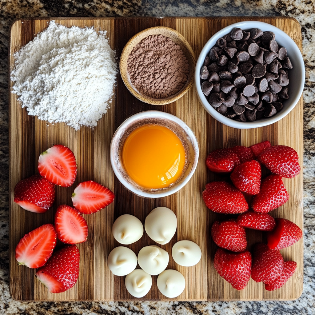 Chocolate Covered Strawberry Cookies ingredients