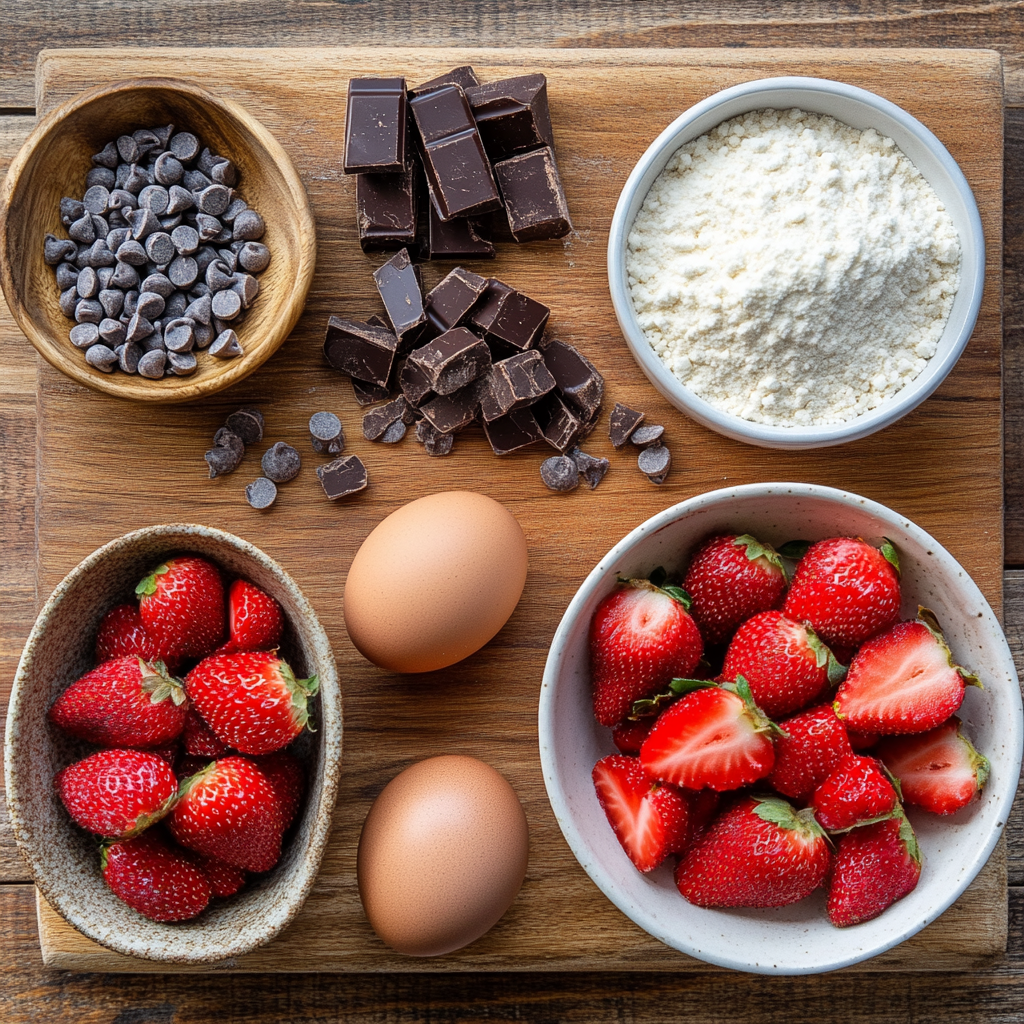 Chocolate Strawberry Cookies ingredients