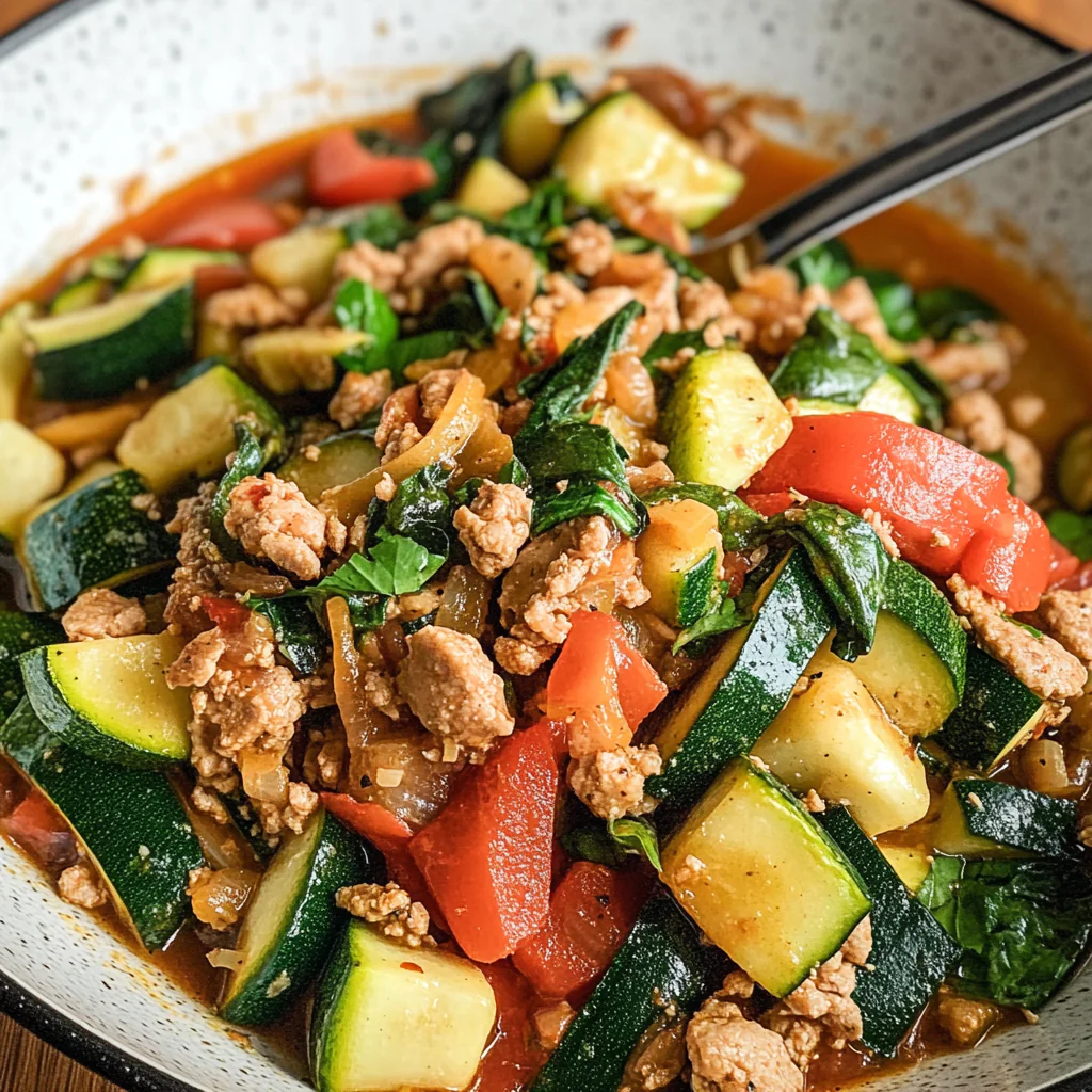 Ground Turkey and Zucchini Skillet