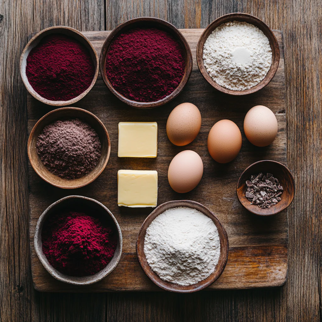 Heart Beet Valentine’s Day Homemade Brownie ingredients