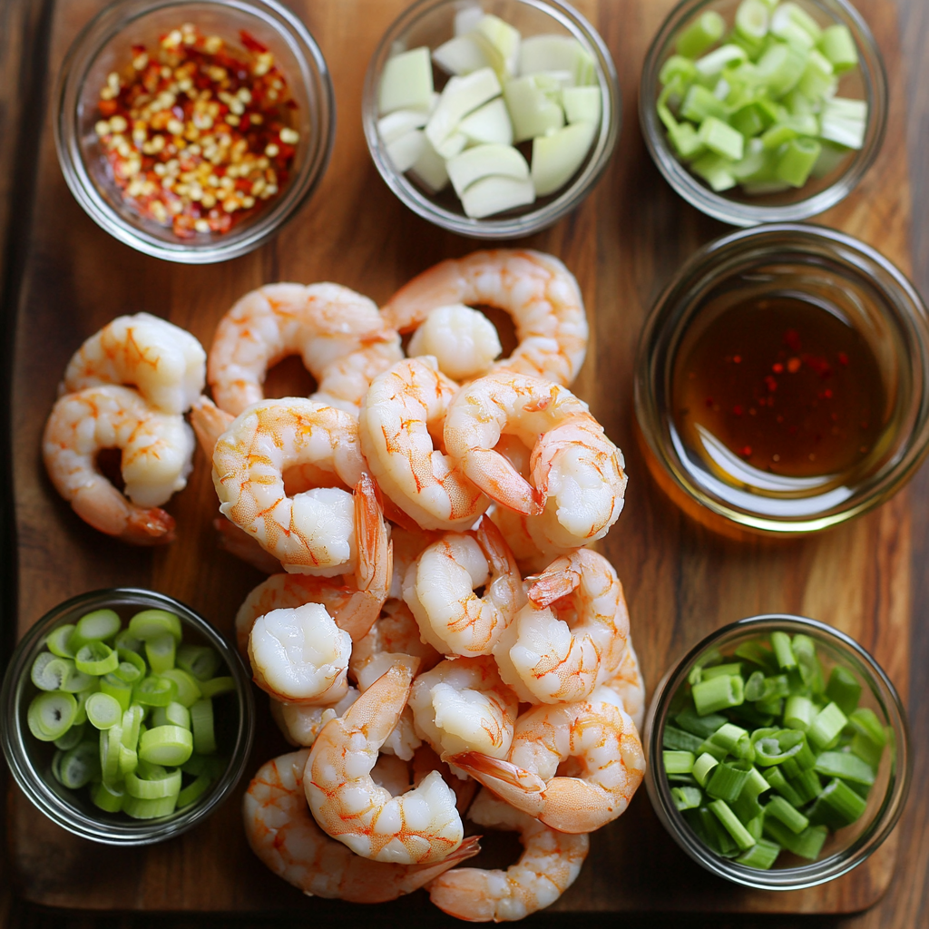 Honey Garlic Shrimp ingredients