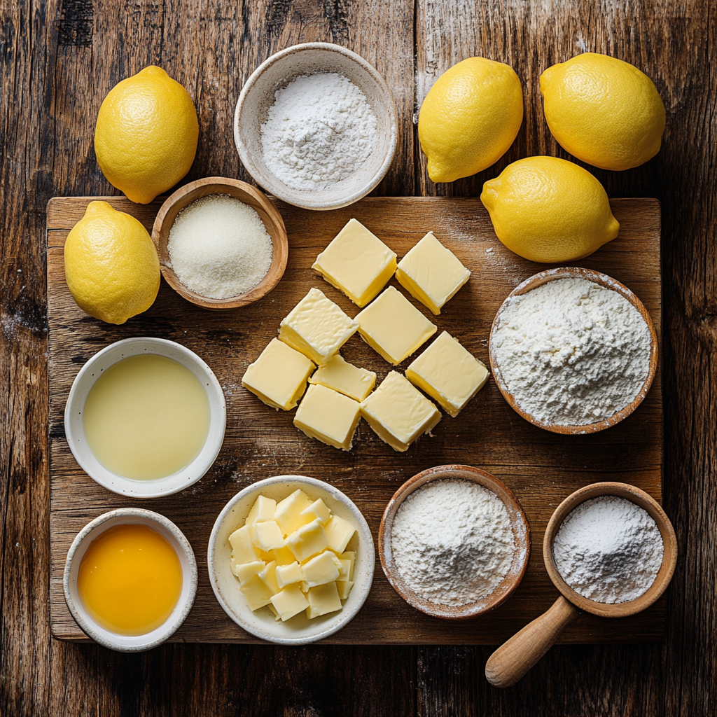 Lemon Bars ingredients