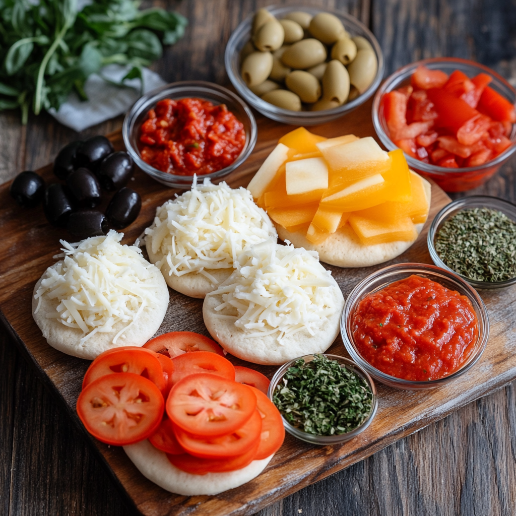 Mini Pizzas ingredients