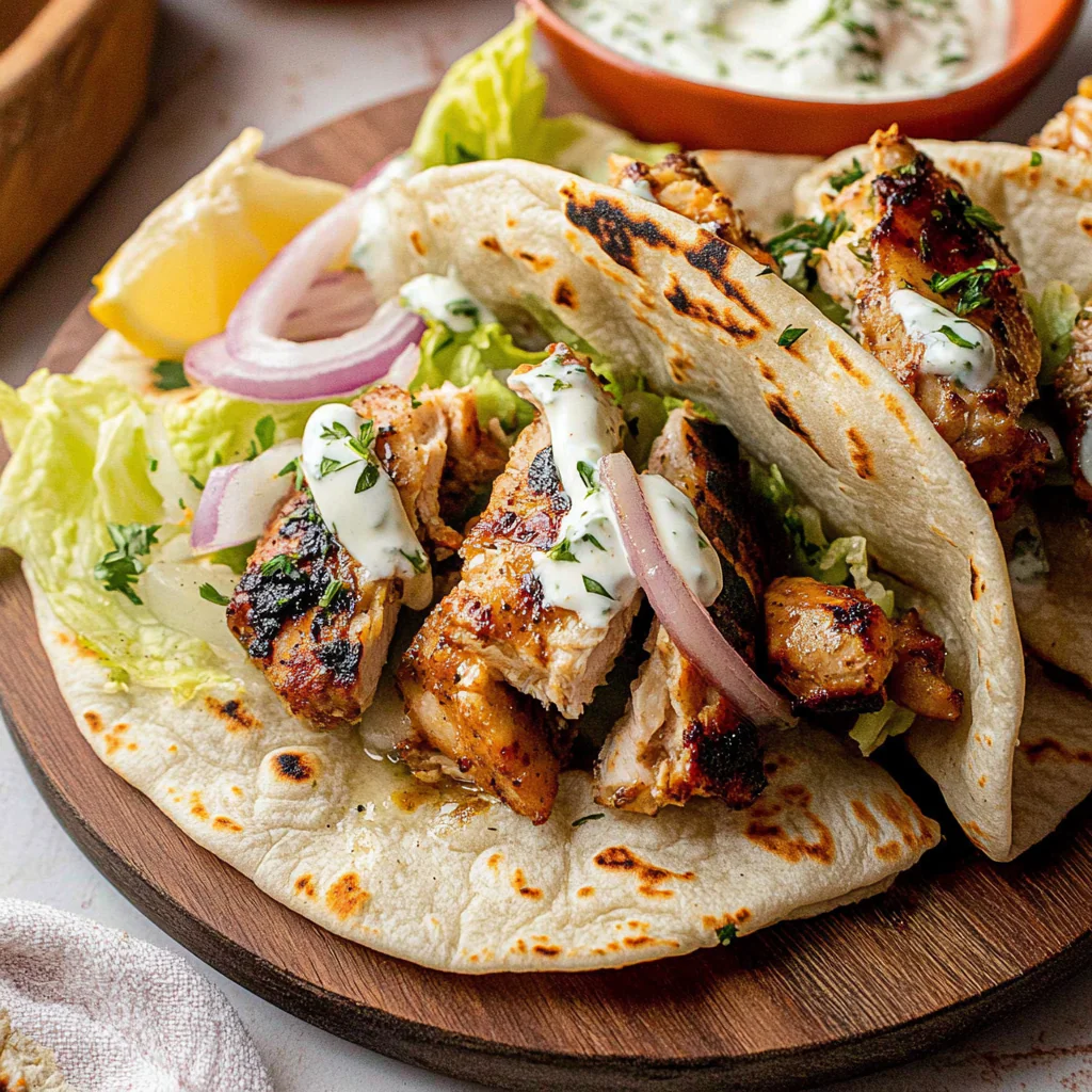 Sheet Pan Greek Chicken Gyros