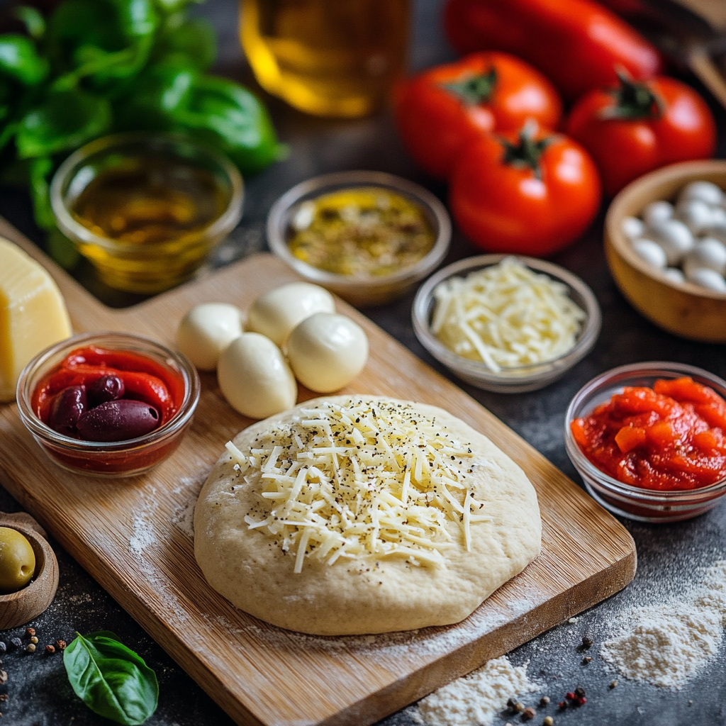 Sheet Pan Pizza ingredients