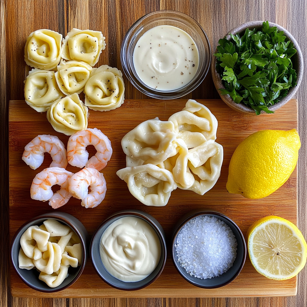 Shrimp Tortellini in Lemon Garlic Cream Sauce ingredients