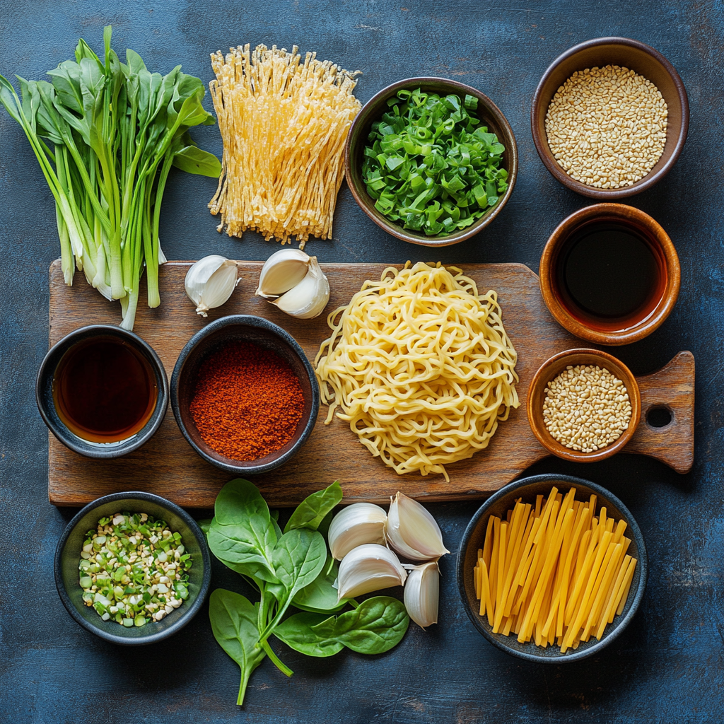 Spicy Sesame Ramen Soup ingredients