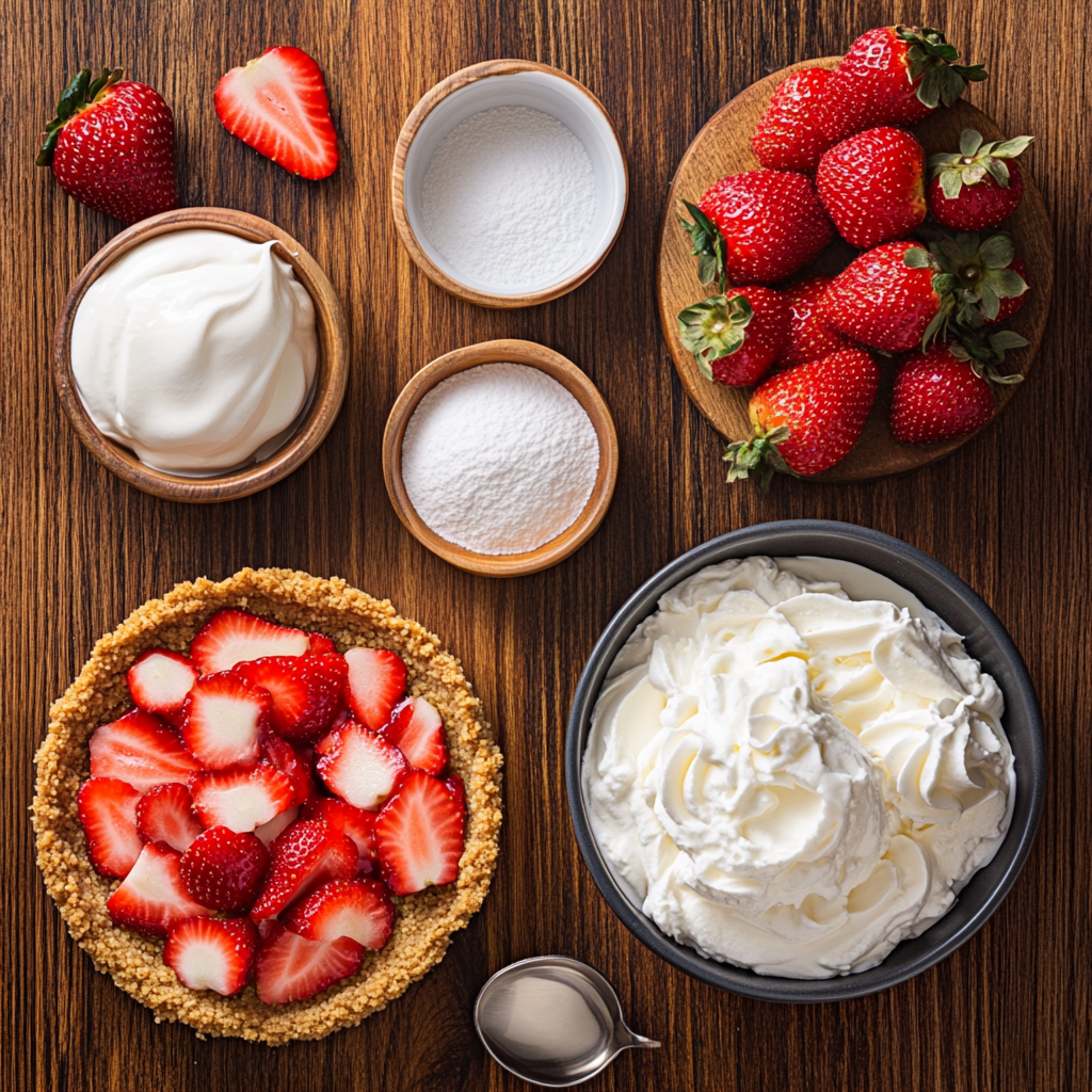 Strawberry Cream Pie ingredients