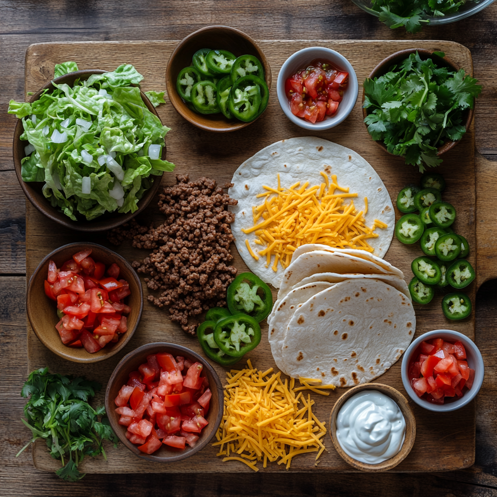 Taco Cups ingredients