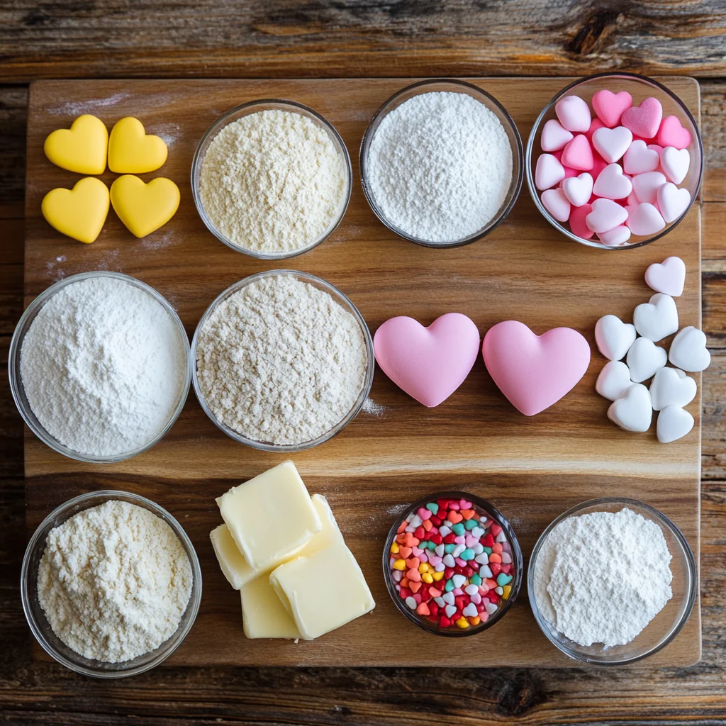 Valentines Day Conversation Heart Cake ingredients