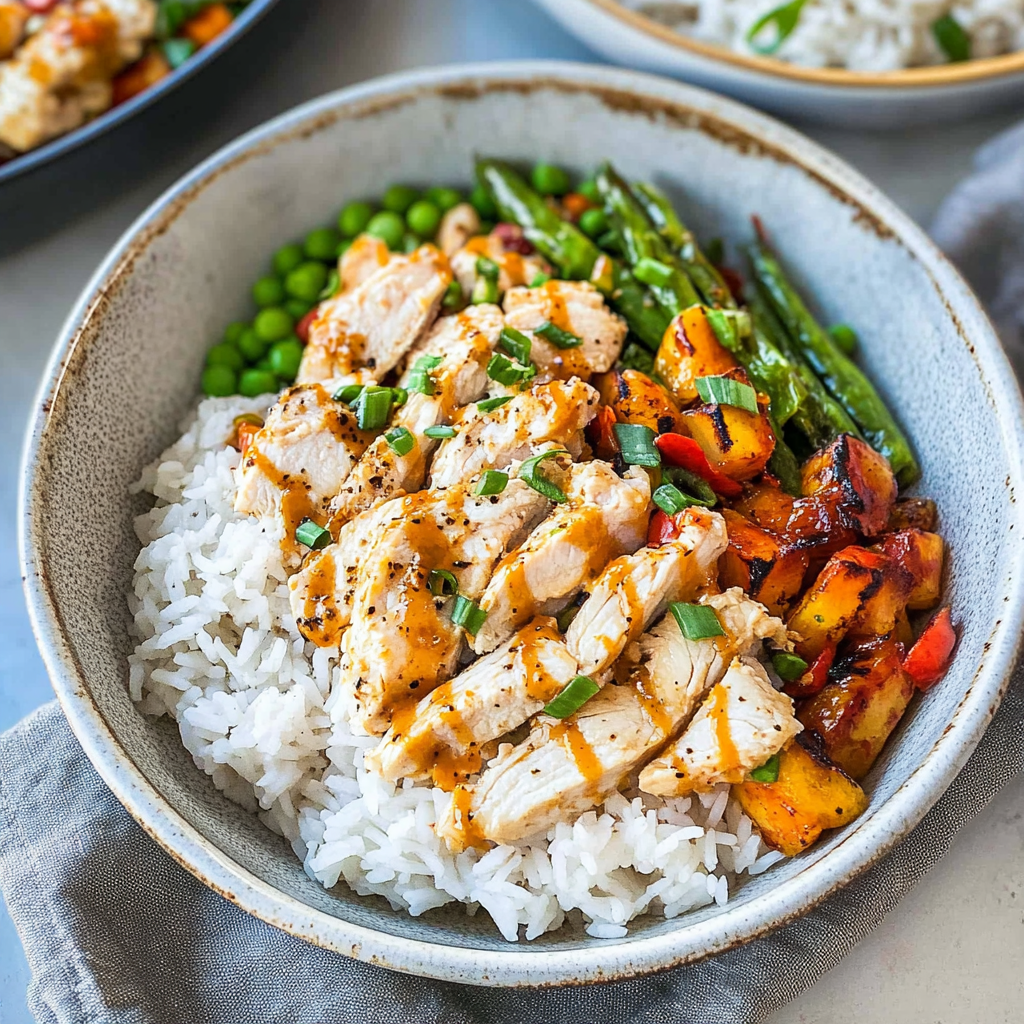 chicken and rice bowls