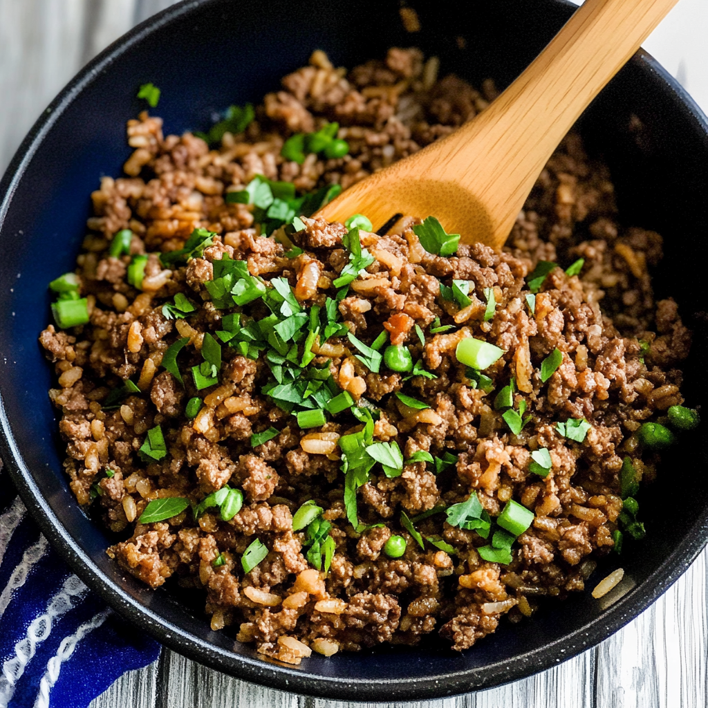 ground beef rice bowl
