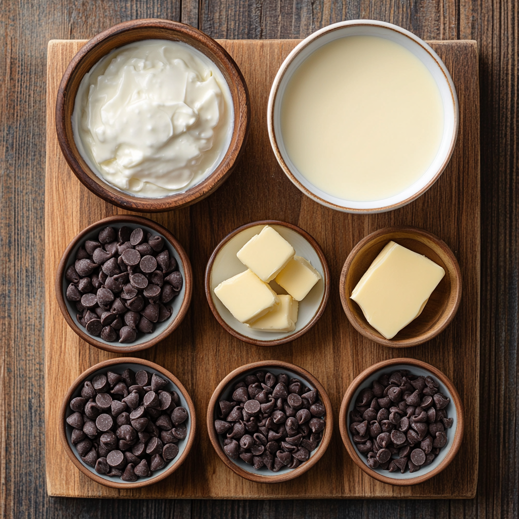 4 Ingredient Baileys Fudge ingredients