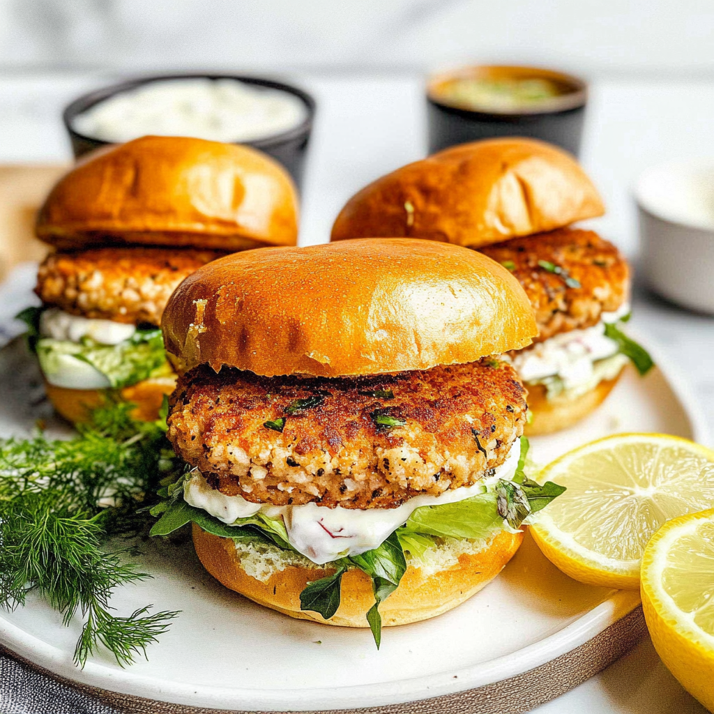 Air Fryer Salmon Burgers