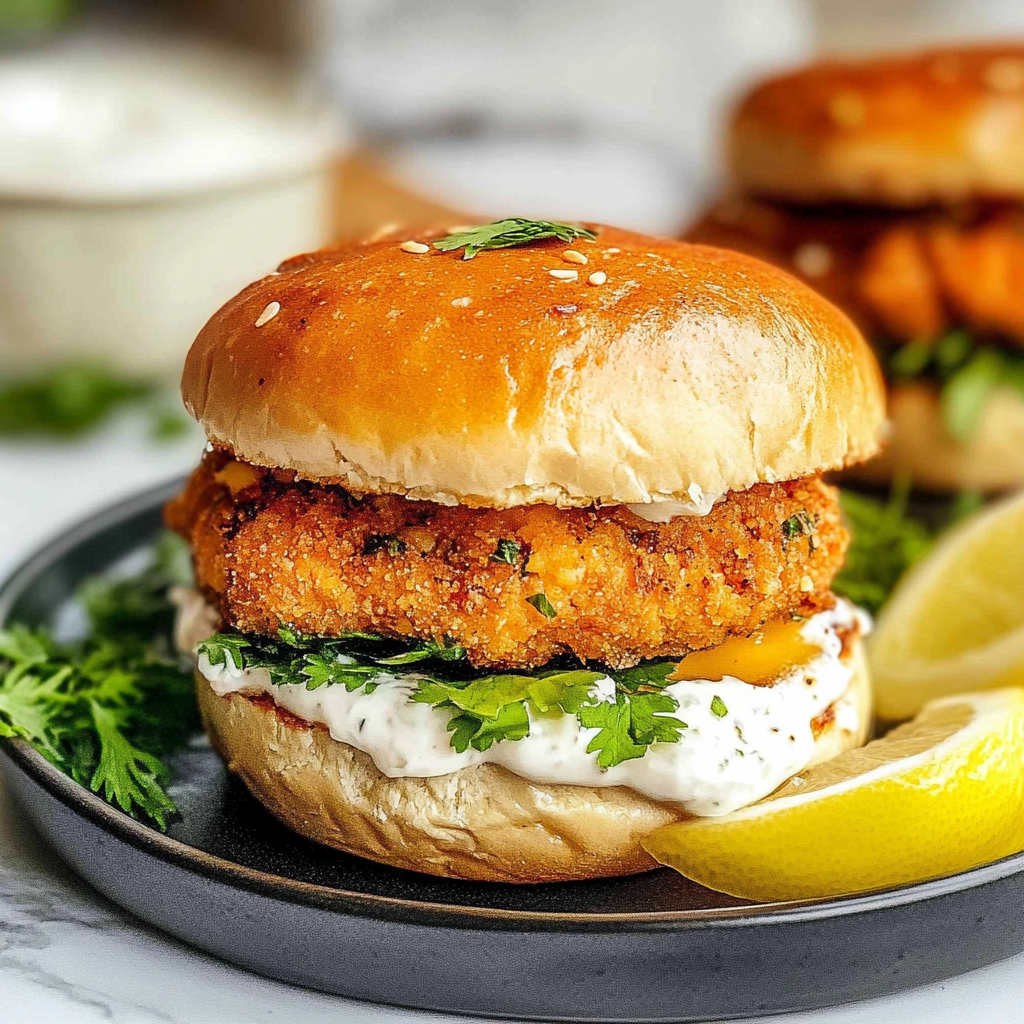 Air Fryer Salmon Burgers