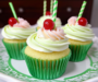 Boozy Shamrock Shake Cupcakes